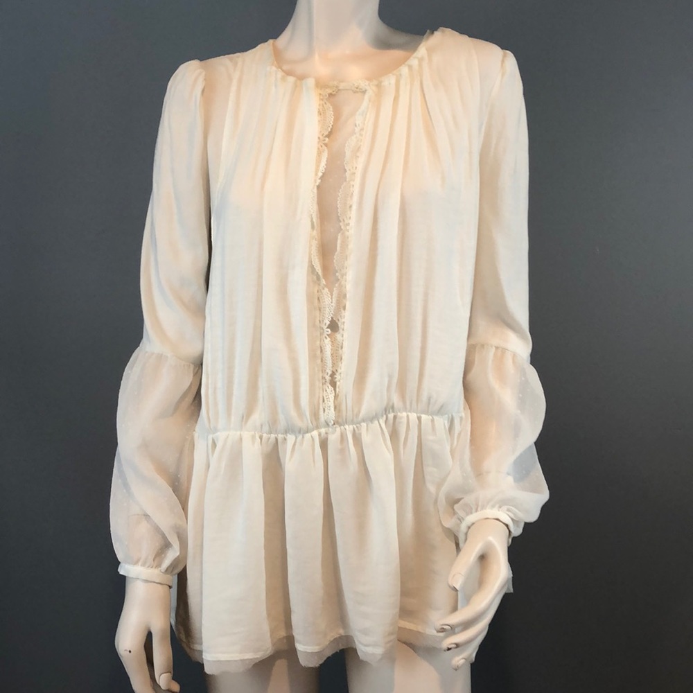 NWT Free People Romantic Ivory Top XS - Picture 1 of 8